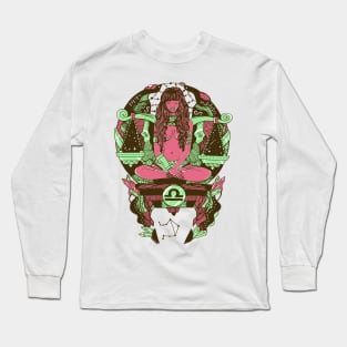 Pink and Mint Libra Beauty Long Sleeve T-Shirt